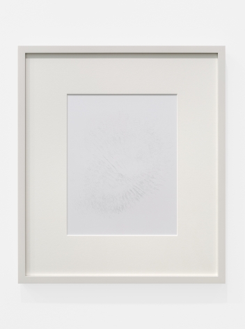 Cheyney ThompsonAggregateDeadThing (RedBlueYellow)(30000steps(view3)): copper, 2016Silverpoint on clay-coated paper image size: 9 1/4 x 7 1/4 in (23.5 x 18.4 cm); frame: 15 3/4 x 13 3/4 x 3/4 in (40 x 34.9 x 1.9 cm)